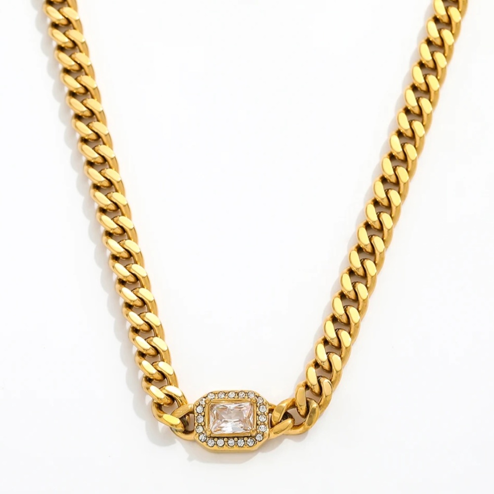 CZ Pave Necklace - Picture 2 of 4